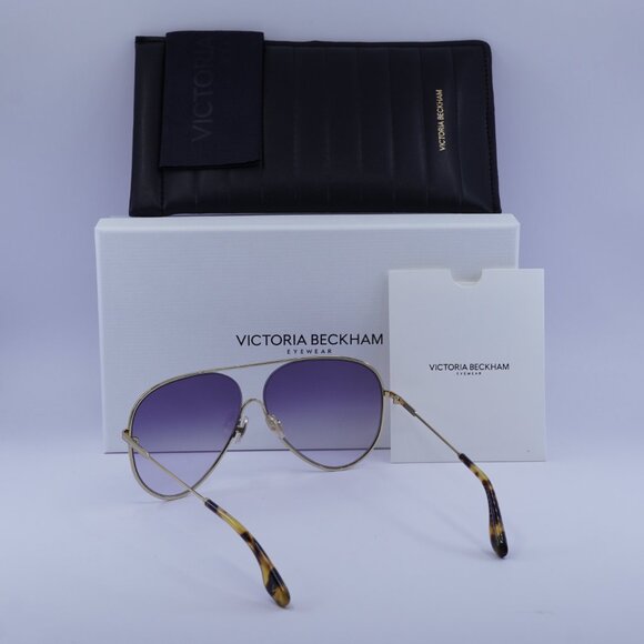 Victoria Beckham VB133S 710 Aviator Sunglasses – Gold/Purple Gradient - Picture 7 of 12